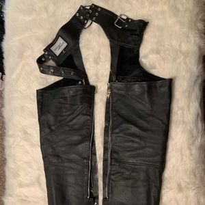 Black Leather Chaps